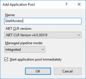 SiteMonitor IIS AppPool